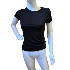 Elegant Black Short Sleeve Women's Tee